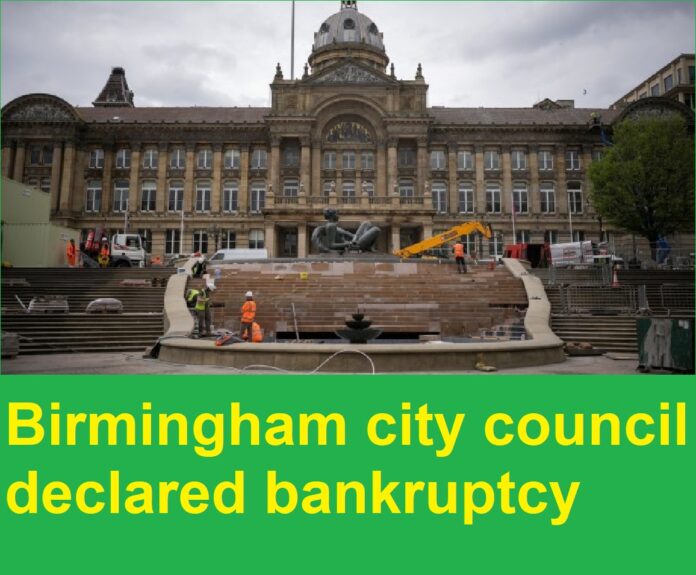 Birmingham city council declared bankruptcy