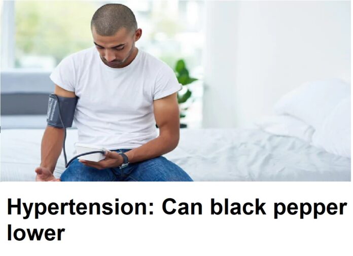 Hypertension: Can black pepper lower