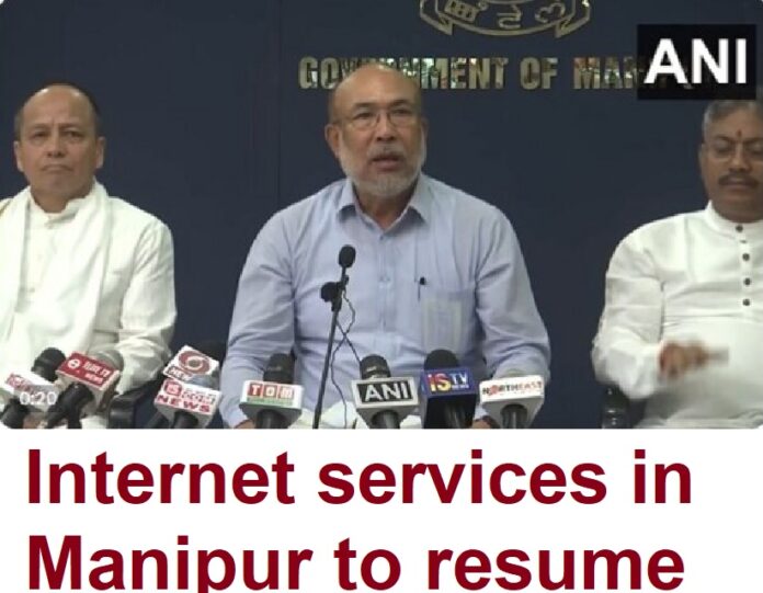 Internet services in Manipur to resume today