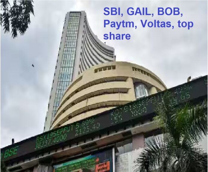 SBI, GAIL, BOB, Paytm, Voltas, top share