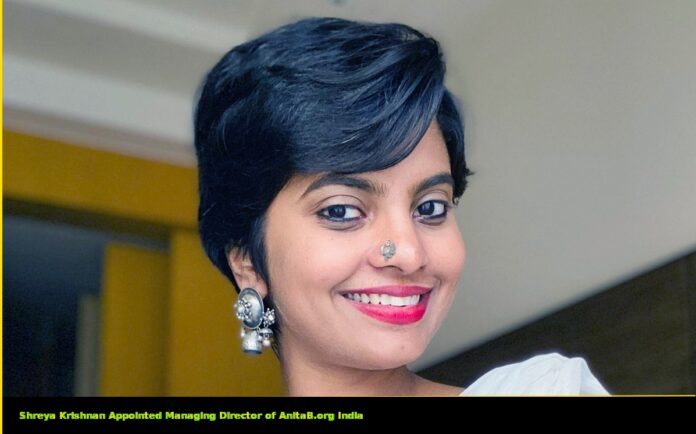 Shreya Krishnan Appointed Managing Director of AnitaB.org India