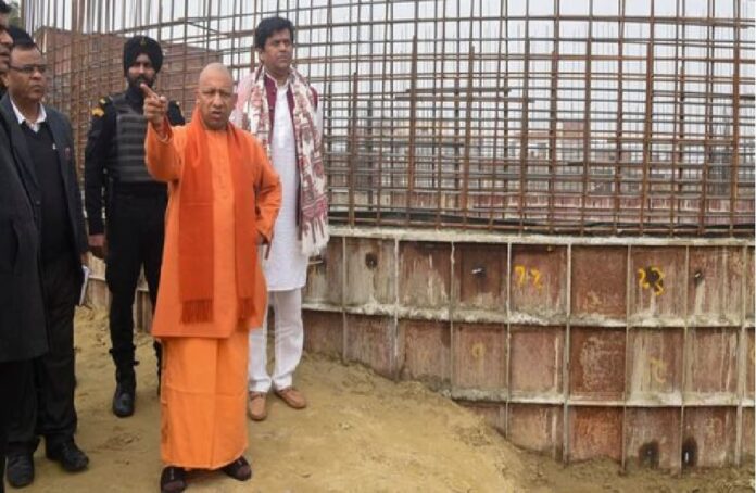 Uttar Pradesh CM Yogi Adityanath inspects preparing for Ram Temple