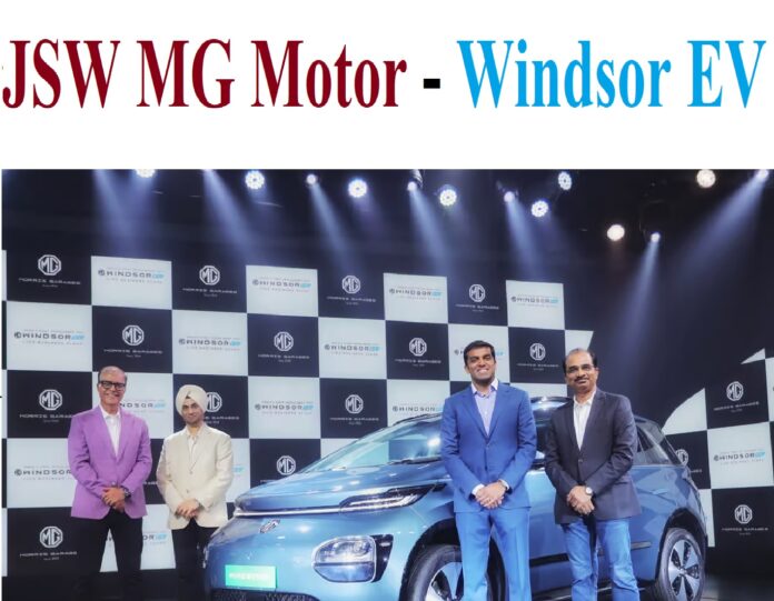 JSW MG Motor debuts battery-Windsor EV