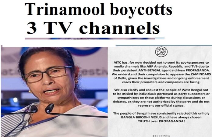 Trinamool Congress Boycotts Three TV Channels